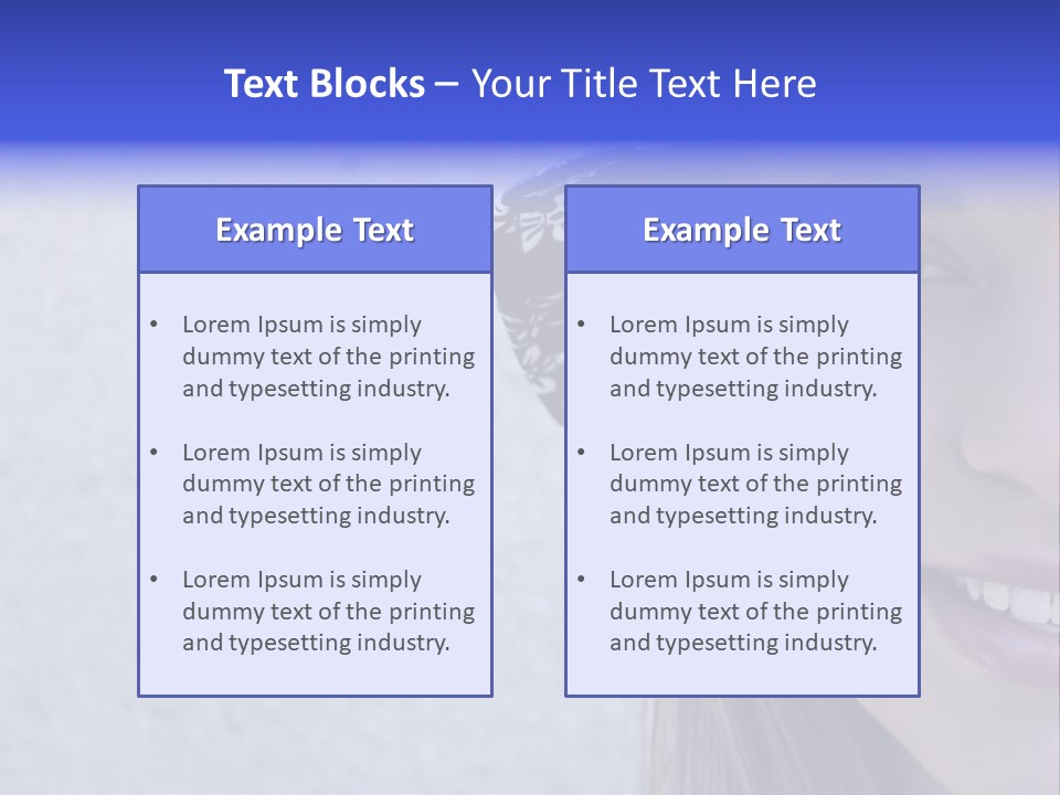 A Young Girl Wearing A Blue And White Hat PowerPoint Template