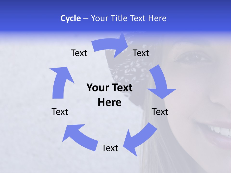 A Young Girl Wearing A Blue And White Hat PowerPoint Template