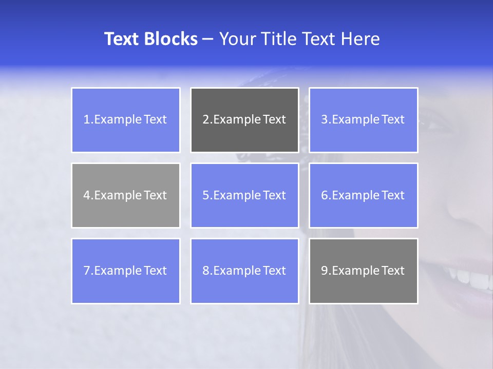 A Young Girl Wearing A Blue And White Hat PowerPoint Template