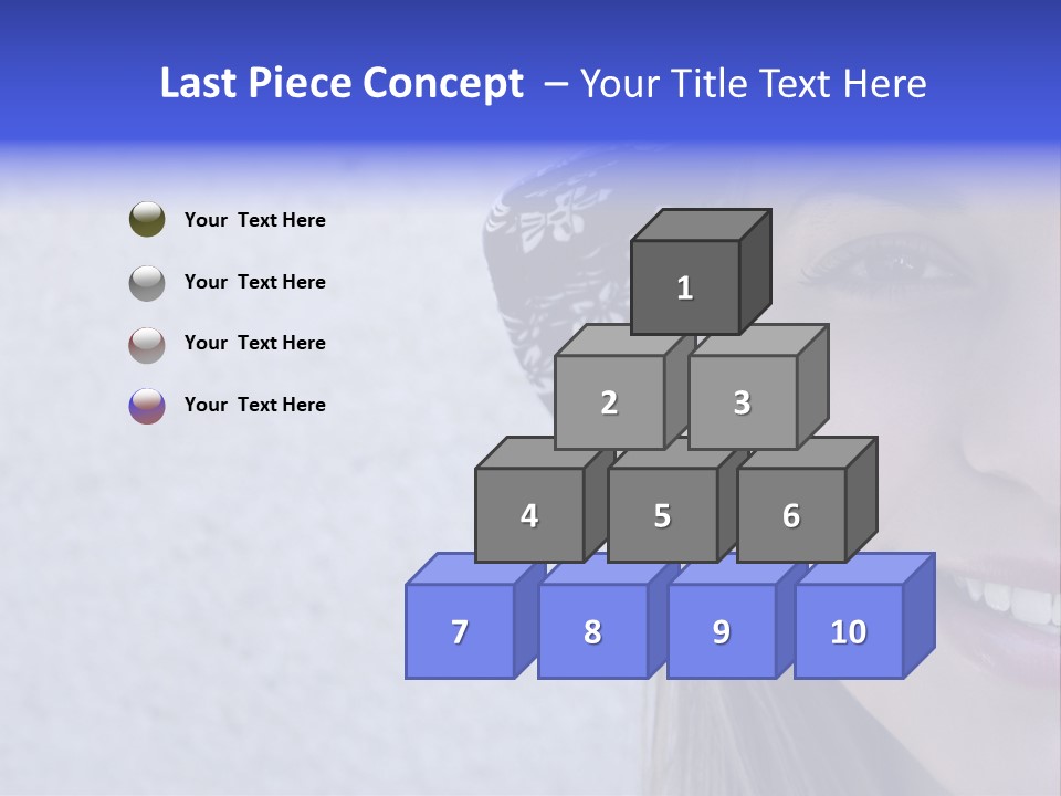 A Young Girl Wearing A Blue And White Hat PowerPoint Template