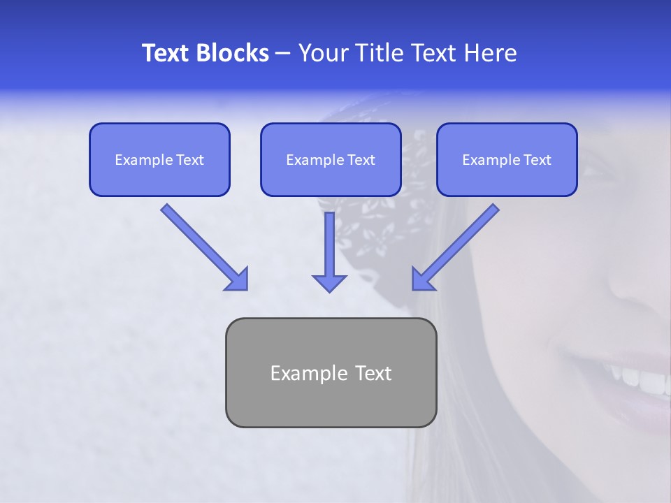 A Young Girl Wearing A Blue And White Hat PowerPoint Template