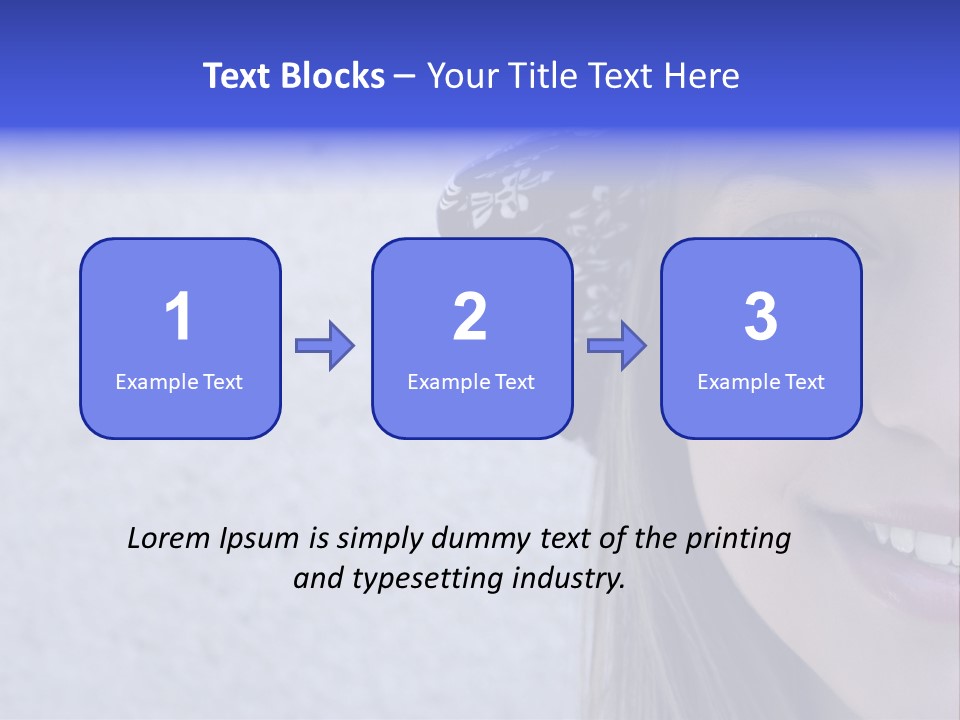 A Young Girl Wearing A Blue And White Hat PowerPoint Template