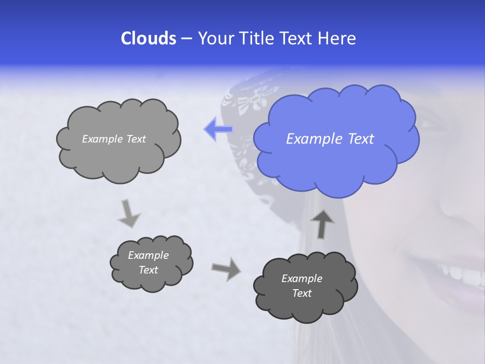 A Young Girl Wearing A Blue And White Hat PowerPoint Template