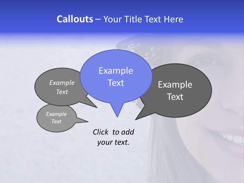 A Young Girl Wearing A Blue And White Hat PowerPoint Template