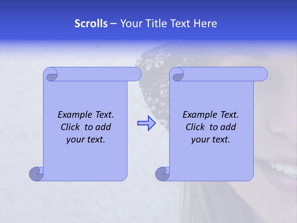 A Young Girl Wearing A Blue And White Hat PowerPoint Template