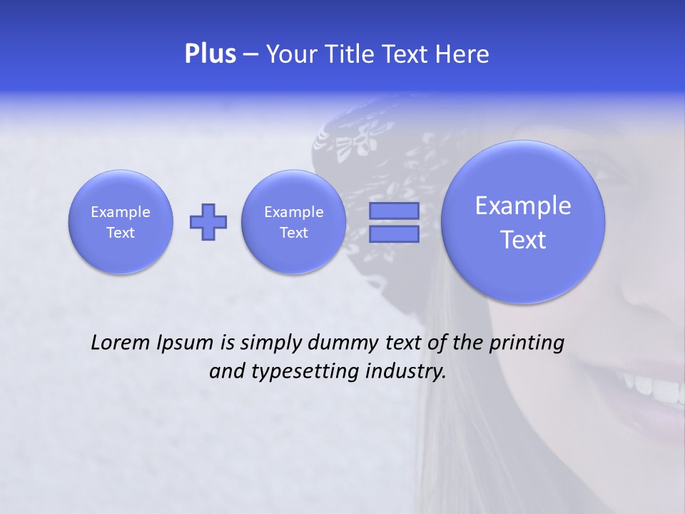 A Young Girl Wearing A Blue And White Hat PowerPoint Template