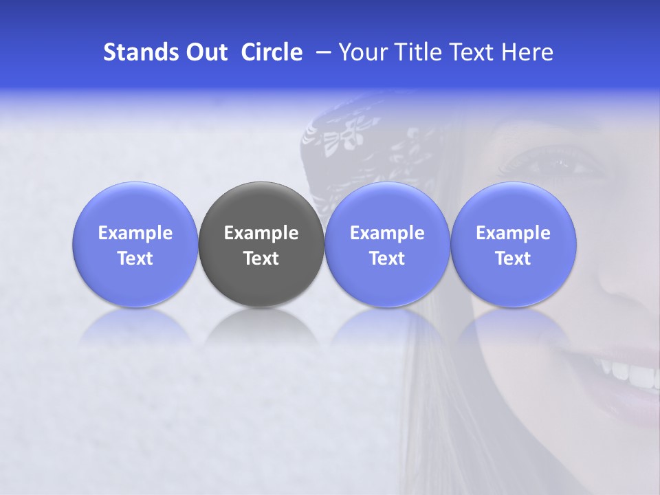 A Young Girl Wearing A Blue And White Hat PowerPoint Template