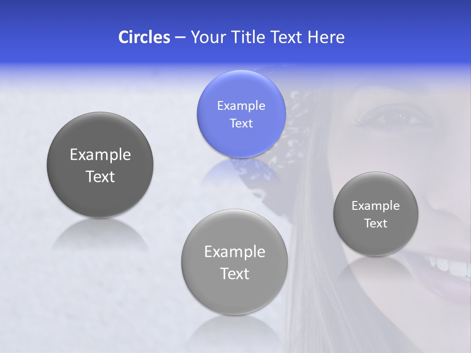 A Young Girl Wearing A Blue And White Hat PowerPoint Template