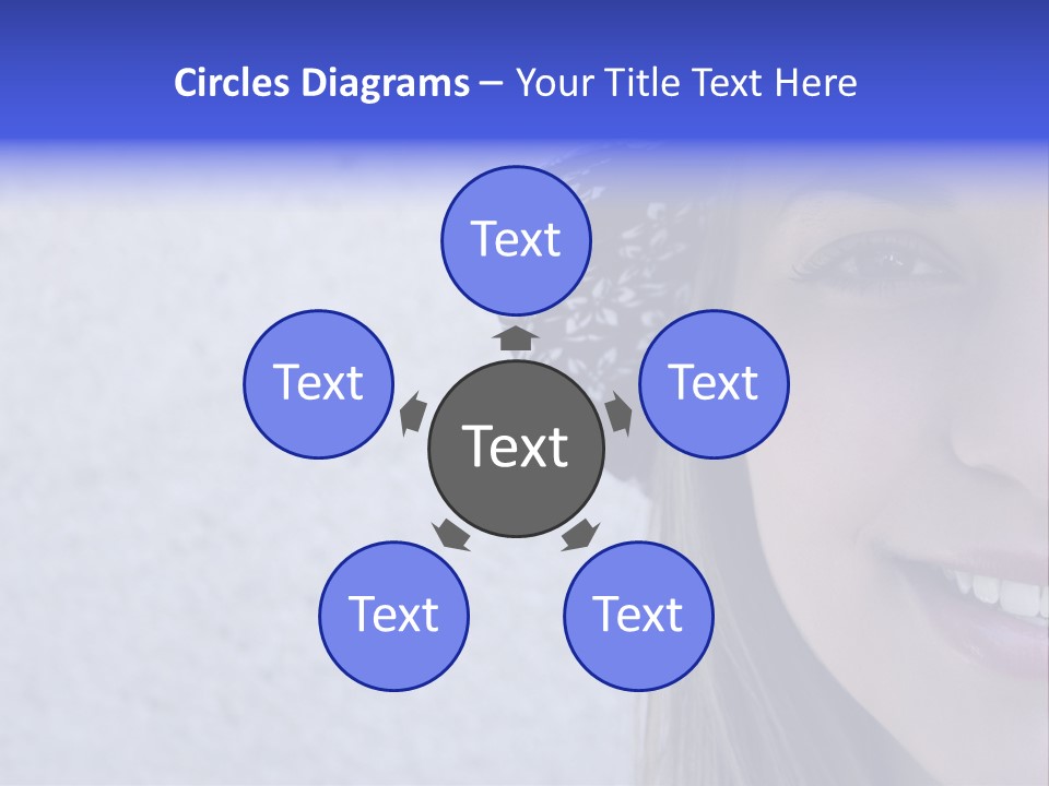 A Young Girl Wearing A Blue And White Hat PowerPoint Template