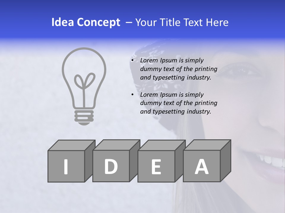 A Young Girl Wearing A Blue And White Hat PowerPoint Template