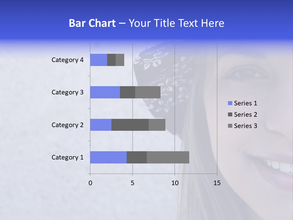 A Young Girl Wearing A Blue And White Hat PowerPoint Template