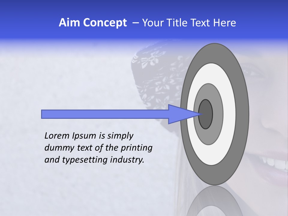 A Young Girl Wearing A Blue And White Hat PowerPoint Template