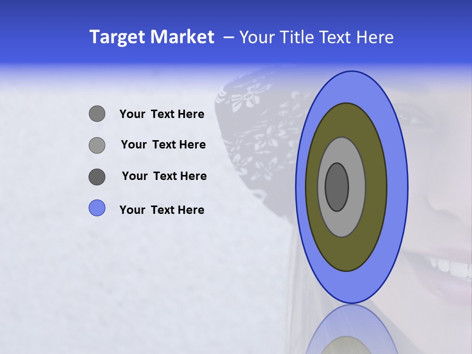 A Young Girl Wearing A Blue And White Hat PowerPoint Template