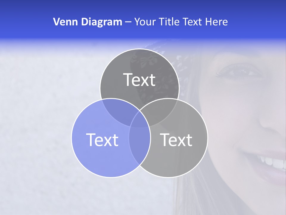 A Young Girl Wearing A Blue And White Hat PowerPoint Template