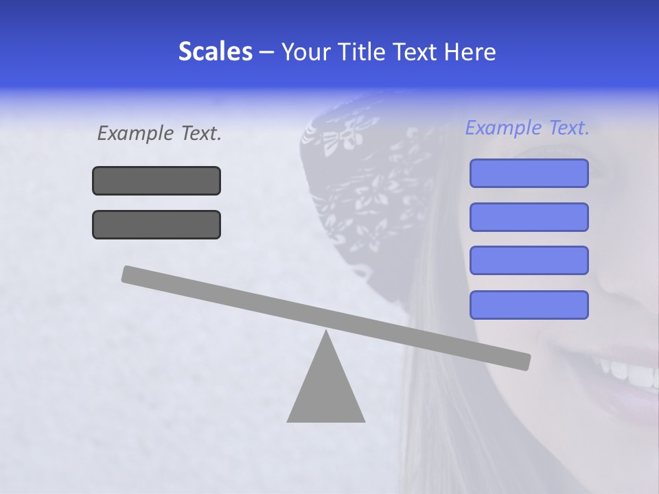 A Young Girl Wearing A Blue And White Hat PowerPoint Template