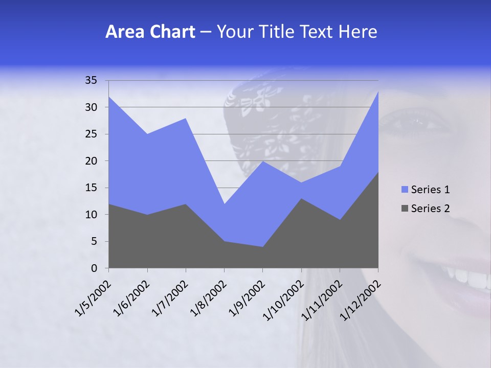 A Young Girl Wearing A Blue And White Hat PowerPoint Template