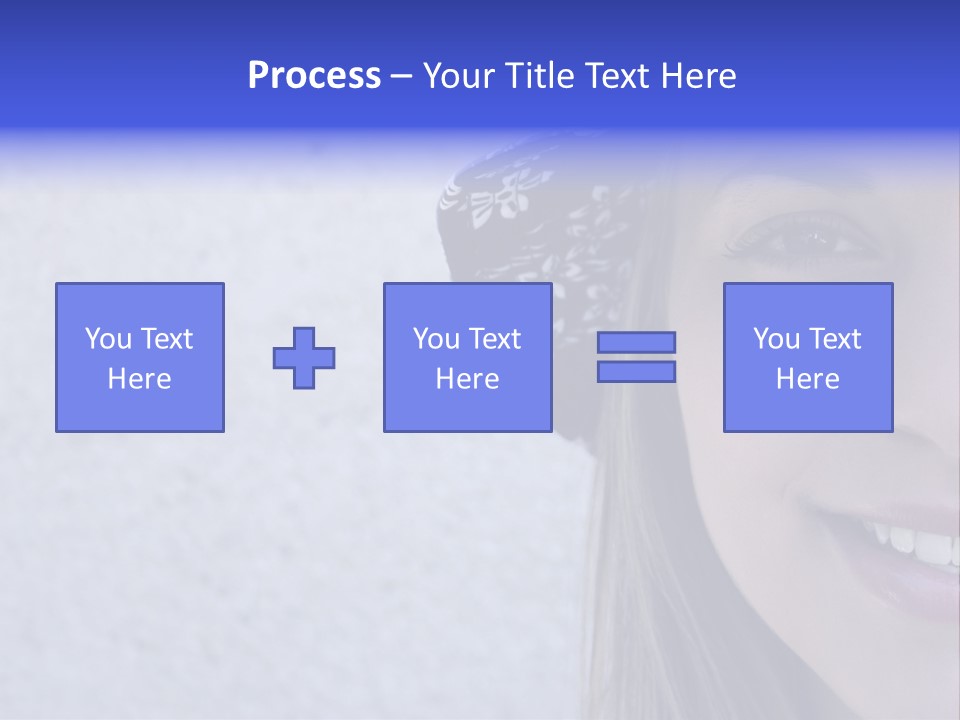 A Young Girl Wearing A Blue And White Hat PowerPoint Template