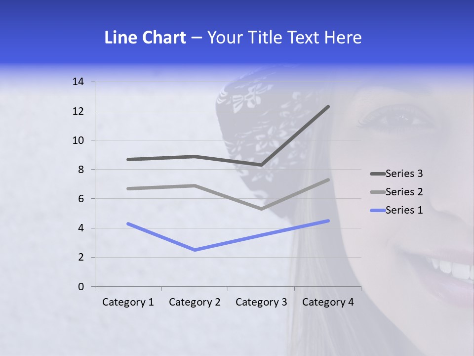 A Young Girl Wearing A Blue And White Hat PowerPoint Template