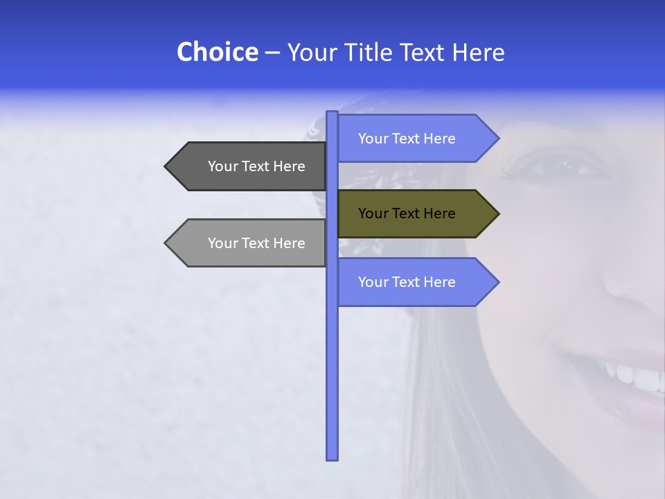 A Young Girl Wearing A Blue And White Hat PowerPoint Template