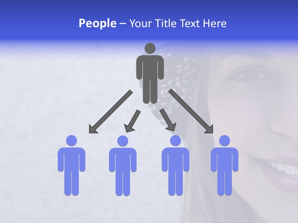 A Young Girl Wearing A Blue And White Hat PowerPoint Template