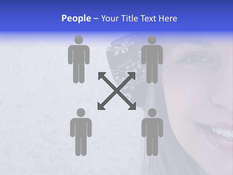A Young Girl Wearing A Blue And White Hat PowerPoint Template