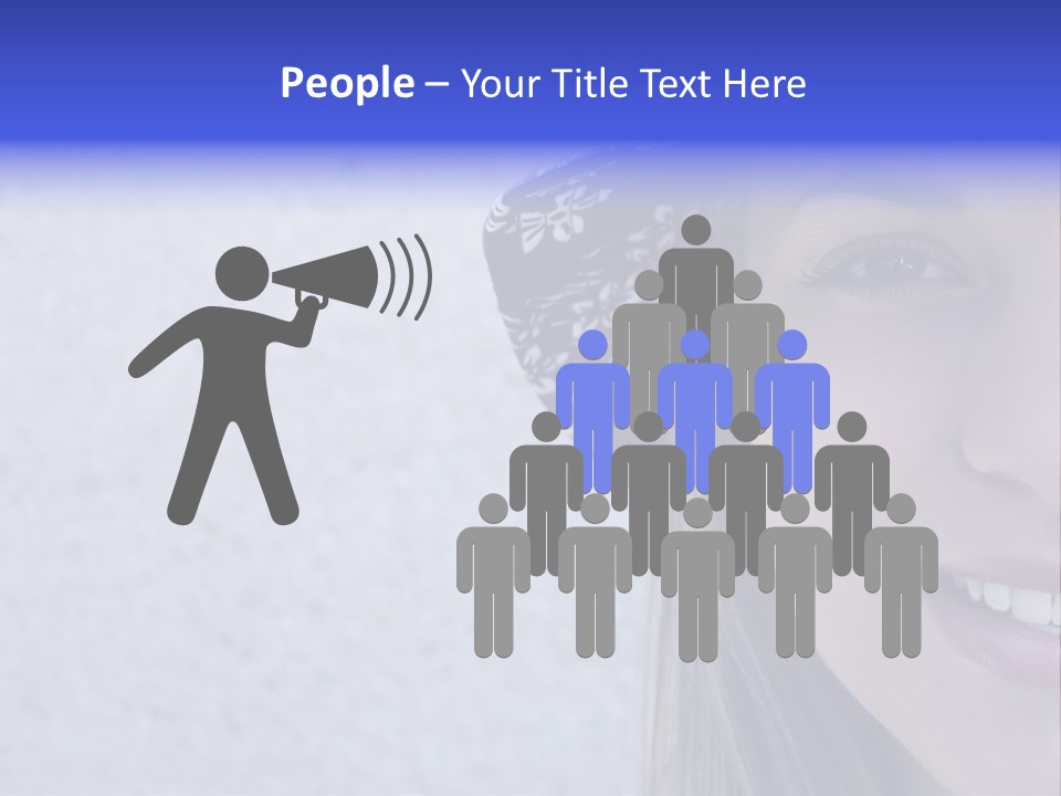 A Young Girl Wearing A Blue And White Hat PowerPoint Template