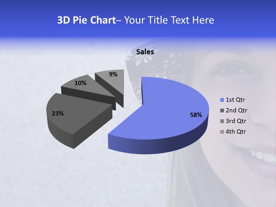 A Young Girl Wearing A Blue And White Hat PowerPoint Template