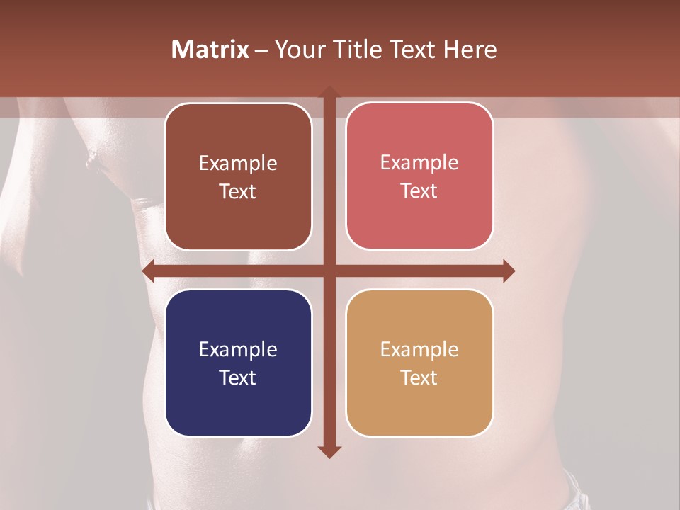 A Man With No Shirt Is Posing For A Picture PowerPoint Template