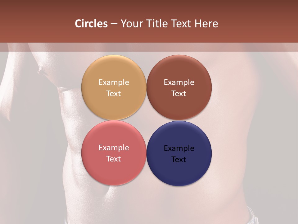 A Man With No Shirt Is Posing For A Picture PowerPoint Template