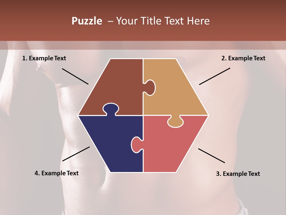 A Man With No Shirt Is Posing For A Picture PowerPoint Template