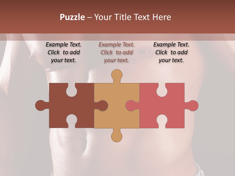 A Man With No Shirt Is Posing For A Picture PowerPoint Template