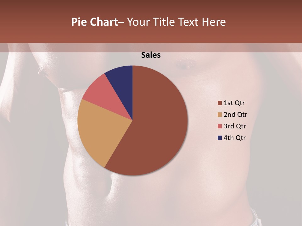 A Man With No Shirt Is Posing For A Picture PowerPoint Template