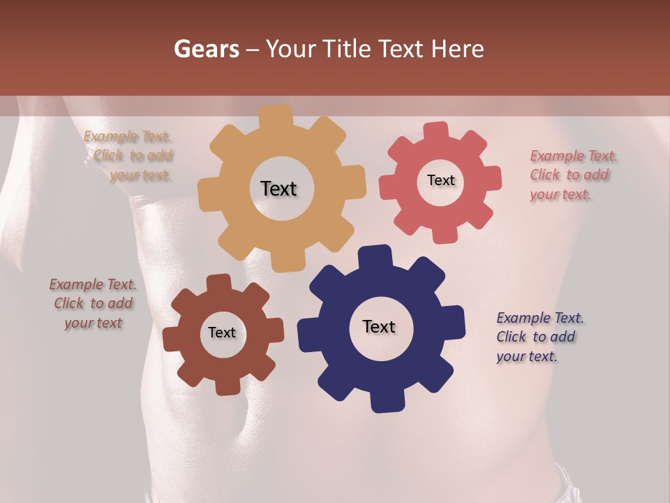 A Man With No Shirt Is Posing For A Picture PowerPoint Template