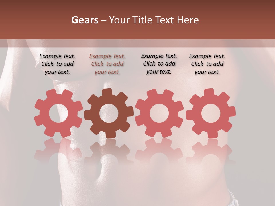 A Man With No Shirt Is Posing For A Picture PowerPoint Template