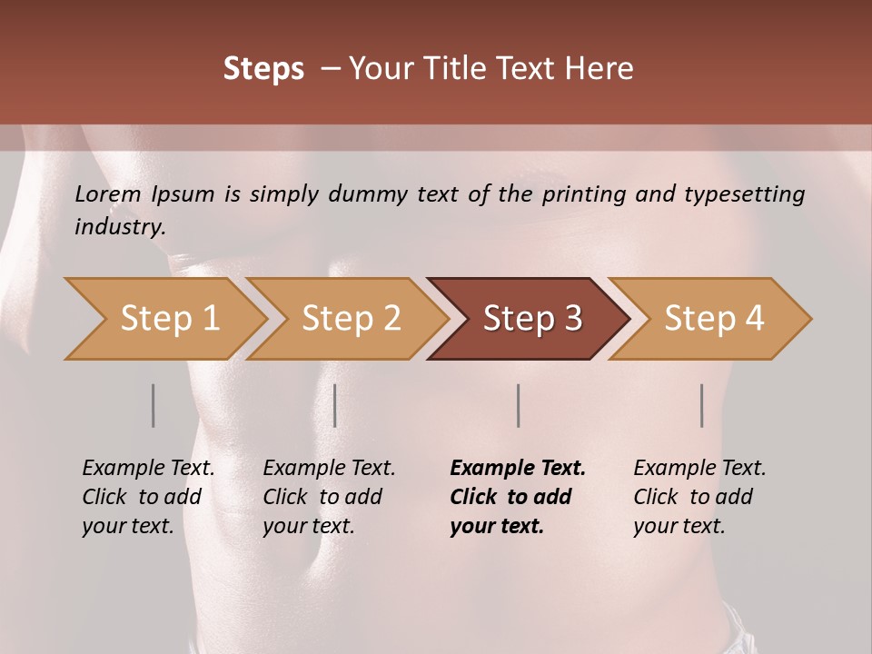 A Man With No Shirt Is Posing For A Picture PowerPoint Template