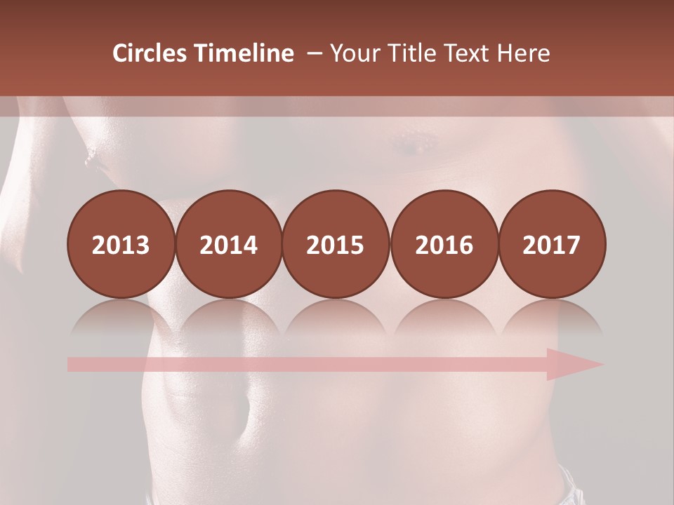 A Man With No Shirt Is Posing For A Picture PowerPoint Template