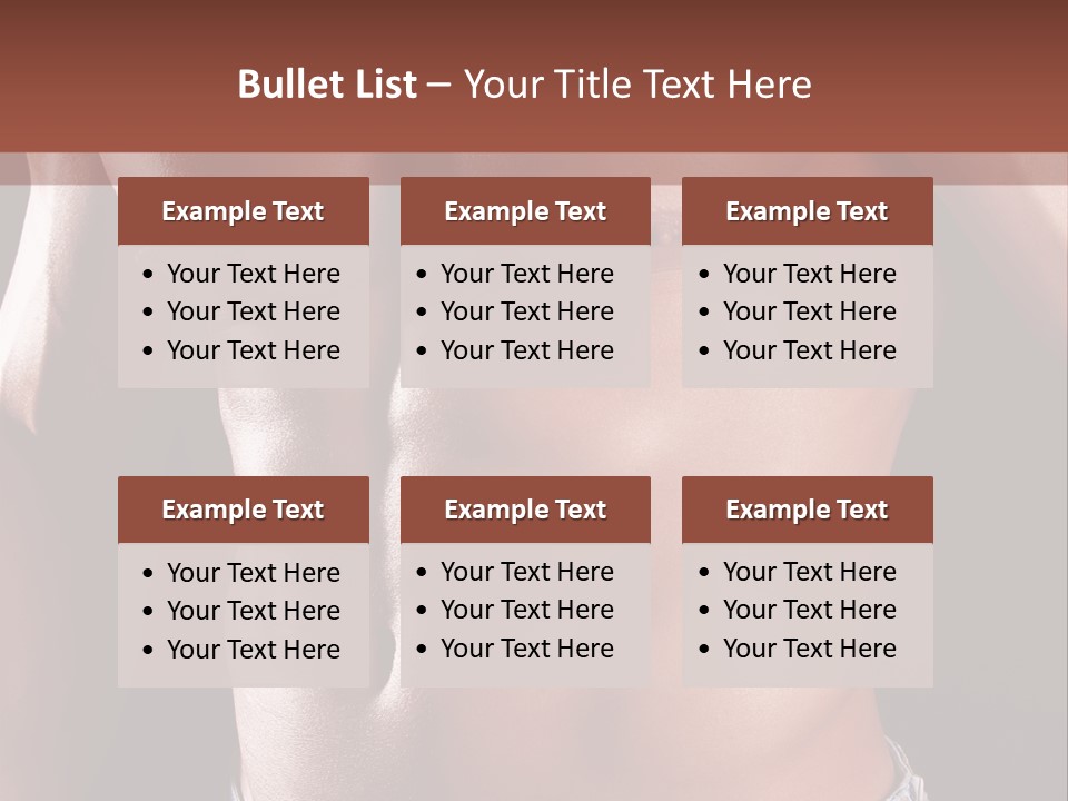 A Man With No Shirt Is Posing For A Picture PowerPoint Template