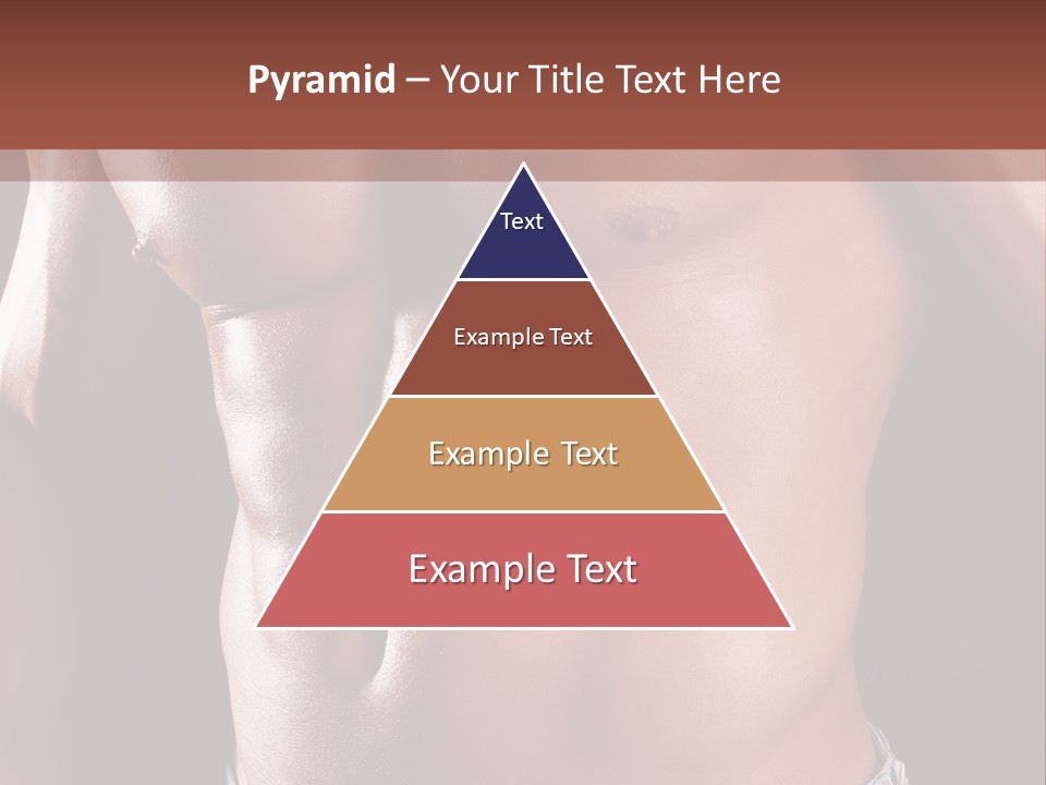 A Man With No Shirt Is Posing For A Picture PowerPoint Template