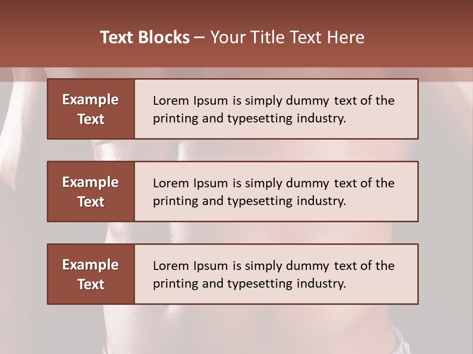 A Man With No Shirt Is Posing For A Picture PowerPoint Template