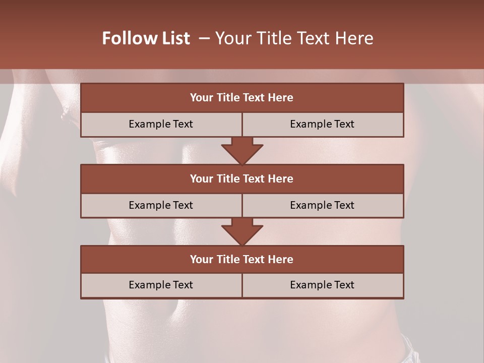 A Man With No Shirt Is Posing For A Picture PowerPoint Template