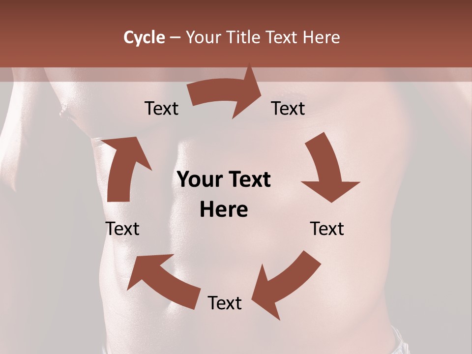 A Man With No Shirt Is Posing For A Picture PowerPoint Template