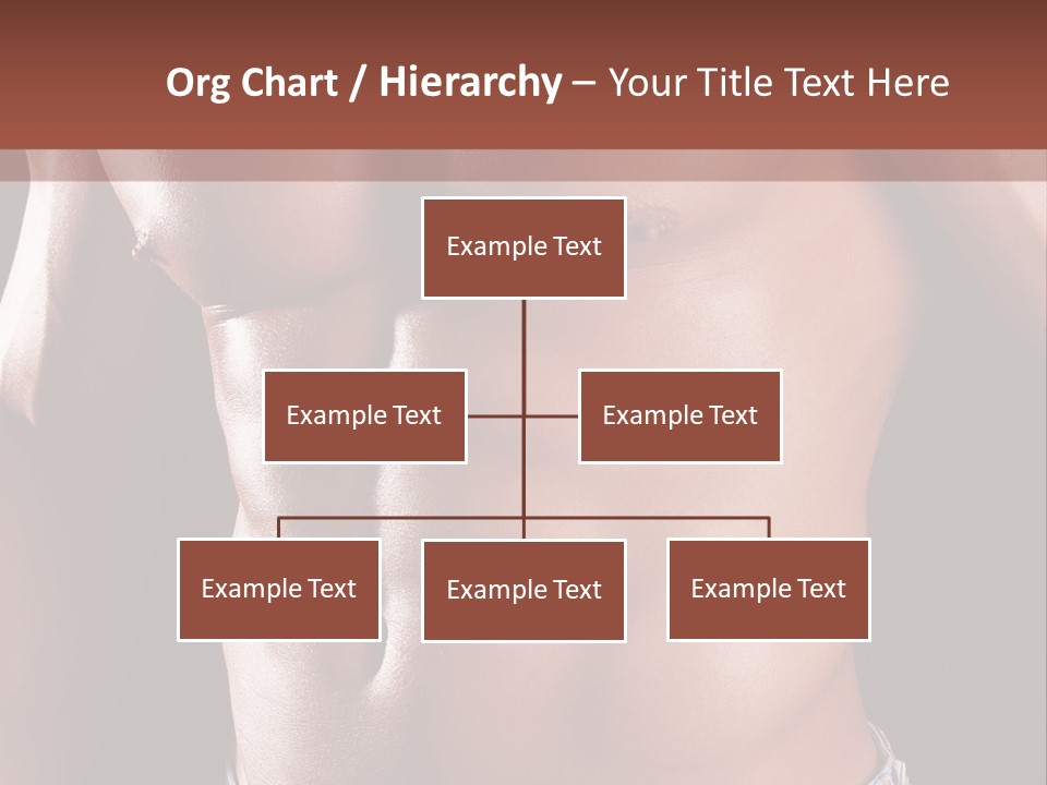 A Man With No Shirt Is Posing For A Picture PowerPoint Template