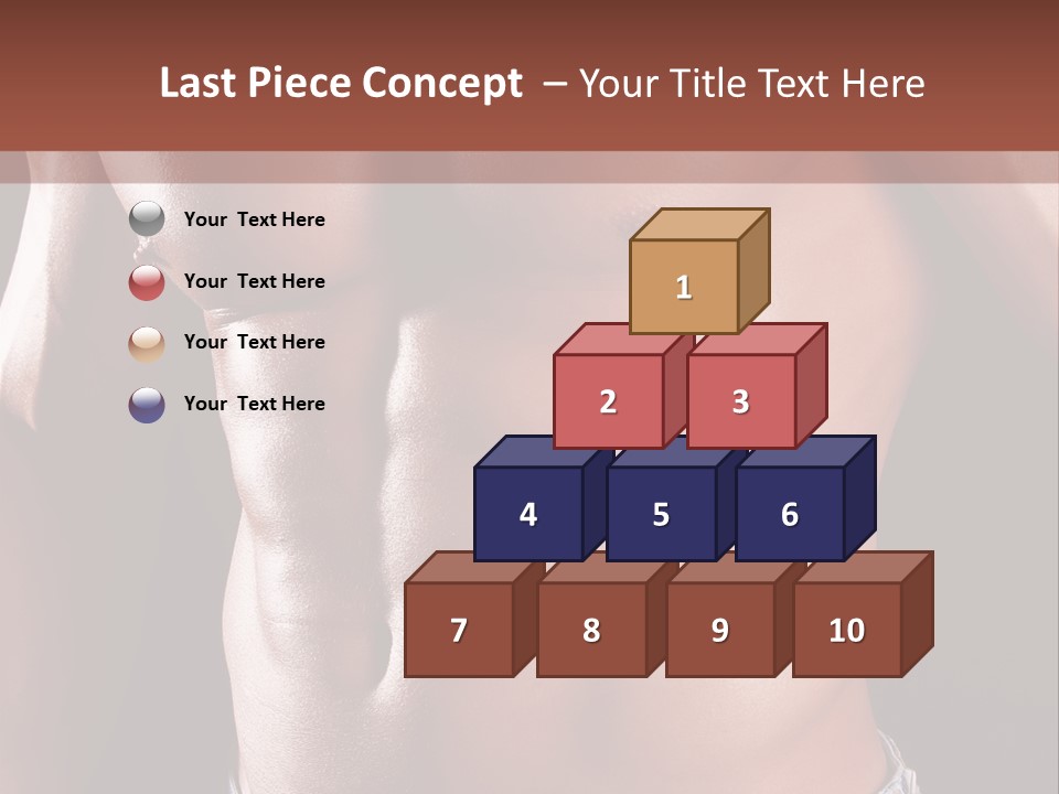 A Man With No Shirt Is Posing For A Picture PowerPoint Template