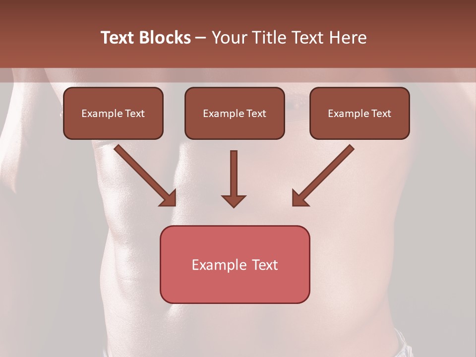 A Man With No Shirt Is Posing For A Picture PowerPoint Template