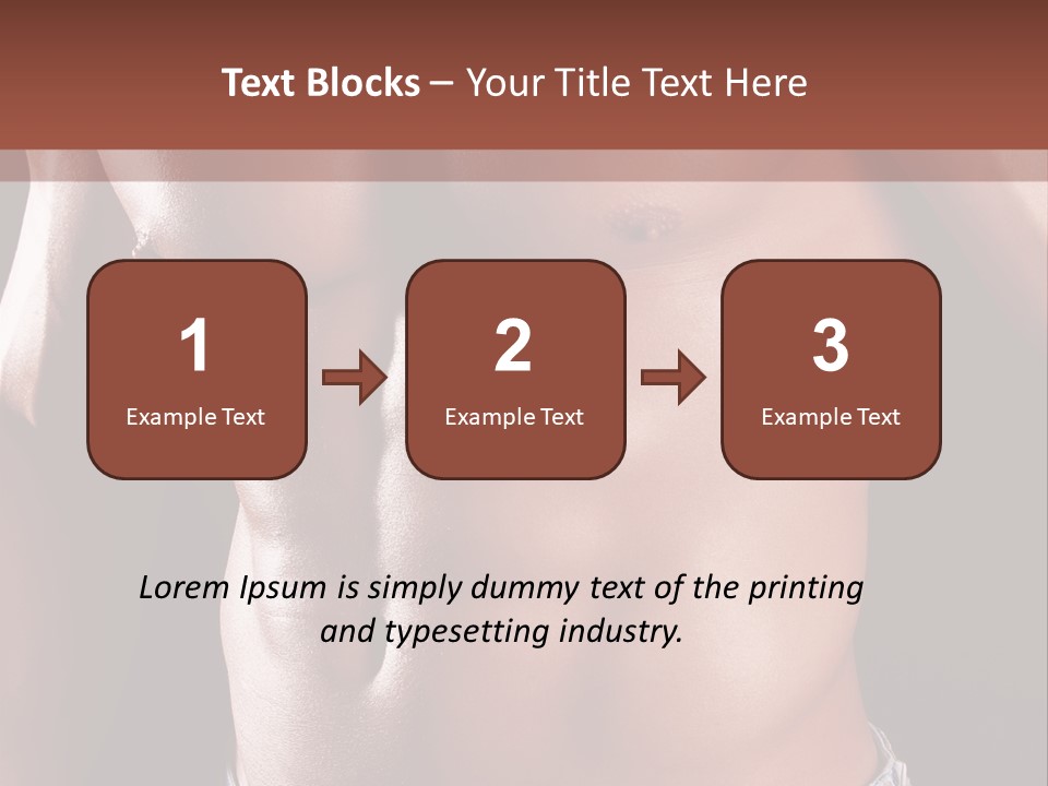 A Man With No Shirt Is Posing For A Picture PowerPoint Template