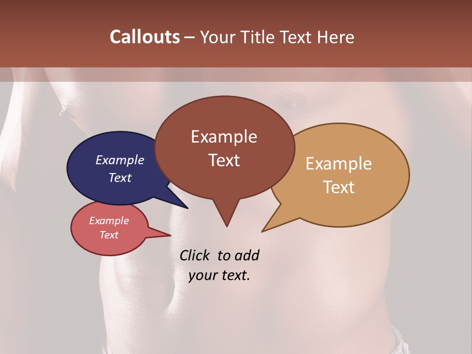 A Man With No Shirt Is Posing For A Picture PowerPoint Template