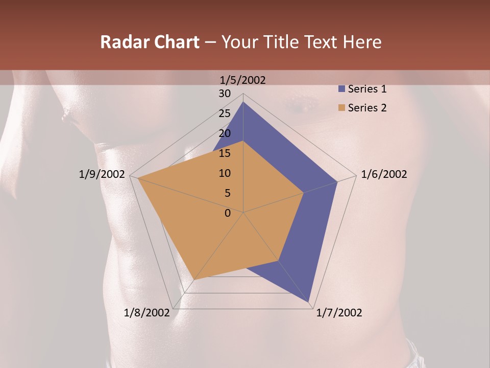 A Man With No Shirt Is Posing For A Picture PowerPoint Template