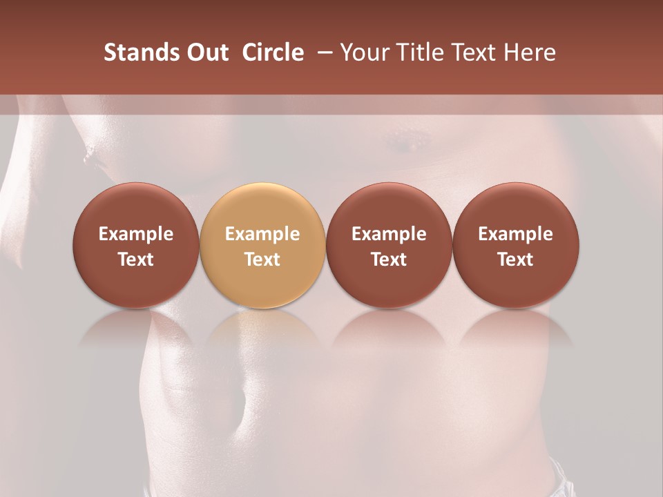 A Man With No Shirt Is Posing For A Picture PowerPoint Template