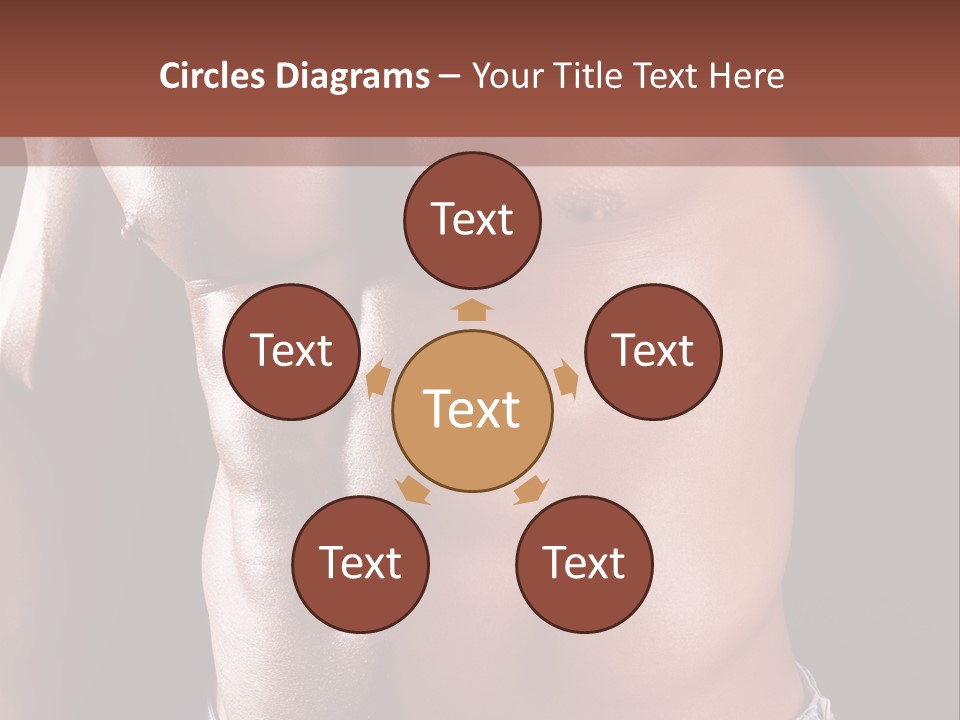 A Man With No Shirt Is Posing For A Picture PowerPoint Template