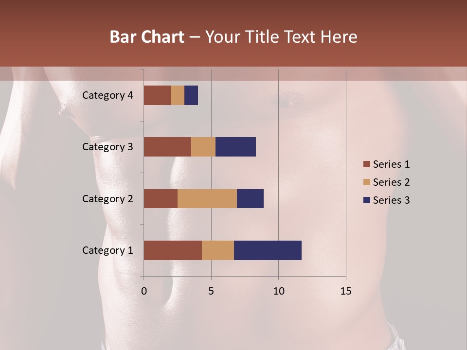 A Man With No Shirt Is Posing For A Picture PowerPoint Template